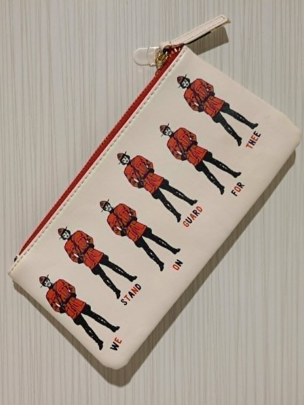 Canadian Mountie Police RCMP Mounted Police Looking Zipper Makeup & Pencil Bag